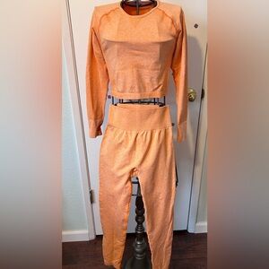 Womens workout set in orange